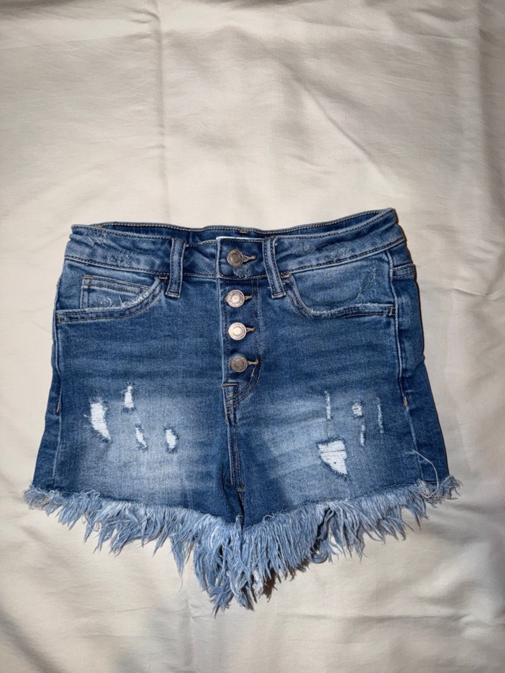 Vervet Distressed High Rise Denim Shorts Size 24 or Extra Small